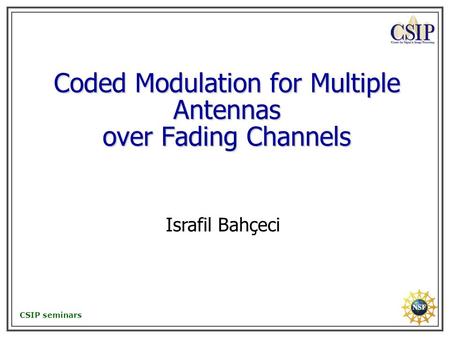 Coded Modulation for Multiple Antennas over Fading Channels