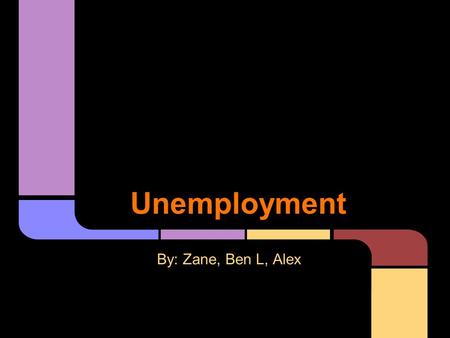 Unemployment By: Zane, Ben L, Alex. Frictional Unemployment Frictional Unemployment is a type of unemployment that occurs when people take time to find.