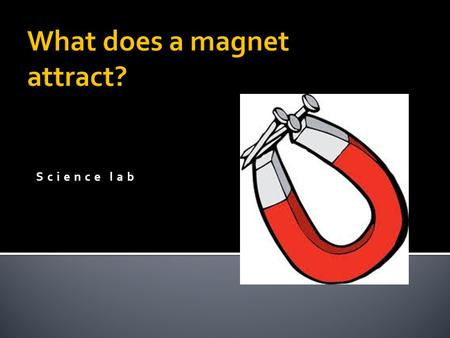 Science lab. magnet An object that can attract iron and produce a magnetic field. Vocabulary.