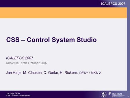 CSS – Control System Studio