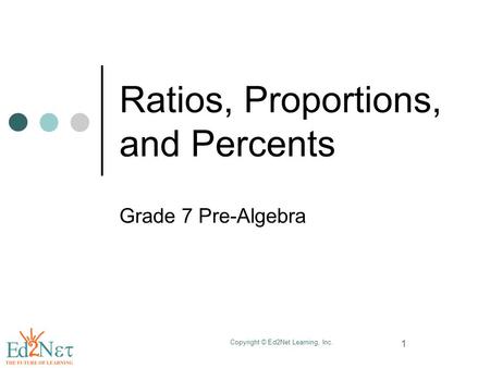 Ratios, Proportions, and Percents