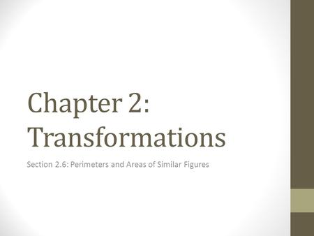 Chapter 2: Transformations
