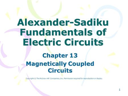 Alexander-Sadiku Fundamentals of Electric Circuits