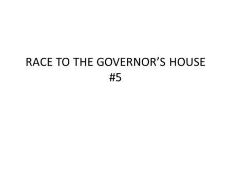 RACE TO THE GOVERNOR’S HOUSE #5. 1)During the period of __________ after the Civil War, Virginia faced many problems.