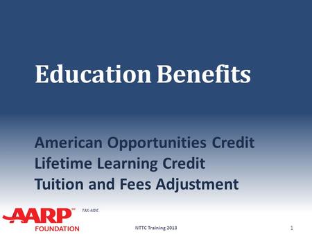 Education Benefits American Opportunities Credit