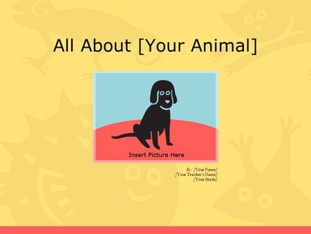 All About [Your Animal] By: [Your Name] [Your Teacher’s Name] [Your Grade]