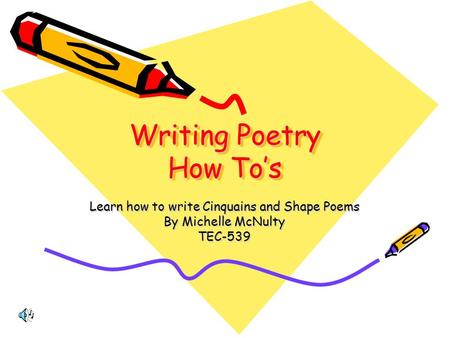 Writing Poetry How To’s