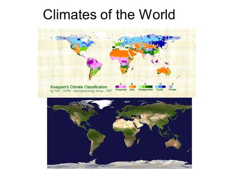 Climates of the World. World Climate Regions High Latitude Middle Latitude Low Latitude Middle Latitude High Latitude Arctic Circle Antarctic Circle Tropic.