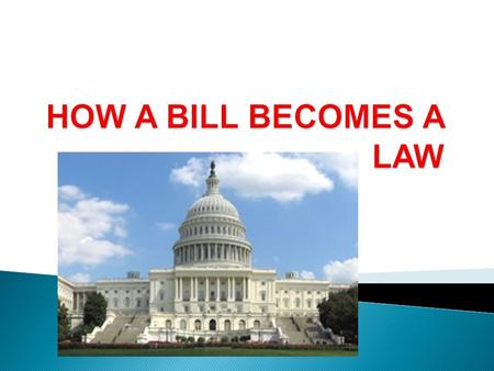 HOW A BILL BECOMES A LAW.