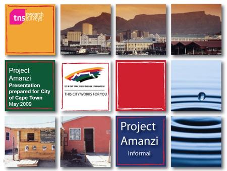 0 Project Amanzi Presentation prepared for City of Cape Town May 2009.