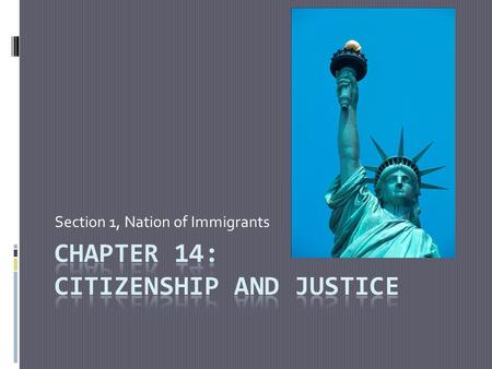 Section 1, Nation of Immigrants. Aliens  A person who lives in a country and is not a citizen of that country  An Immigrant is someone who comes to.