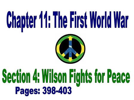 Chapter 11: The First World War