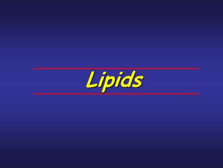 Lipids. Objectives Identify, by name and skeleton structure, the 4 general classes of lipids. Describe the general chemical characteristics of the 4 classes.