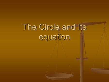 The Circle and Its equation Conic Section General Equation Basic Equation Center(0,0) Radius=1 General Equation Center(h,k) Radius=r.