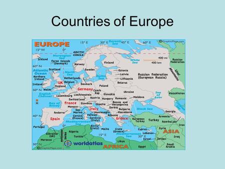Countries of Europe.