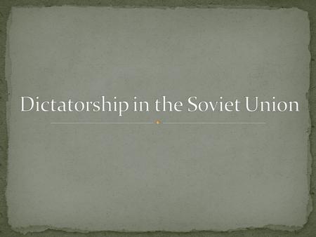 Renamed Russia the Union of Soviet Socialist Republics (USSR): Soviets or revolutionary councils now held power. Before this, Russian Leader was Vladimir.