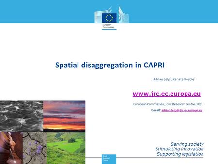 Spatial disaggregation in CAPRI