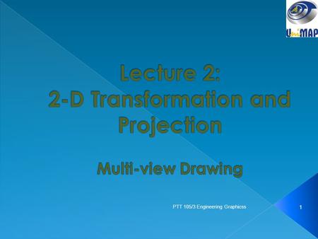 Lecture 2: 2-D Transformation and Projection Multi-view Drawing