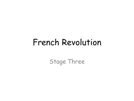French Revolution Stage Three. I.The Directory A. A group of men known as the Directory were in charge after the Jacobin lost power 1. Leaders were tired.