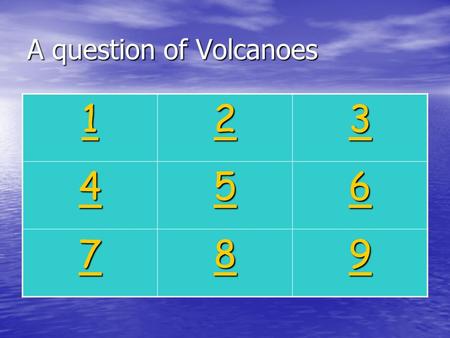 A question of Volcanoes 1111 2222 3333 4444 5555 6666 7777 8888 9999.