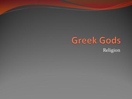 Greek Gods Religion.