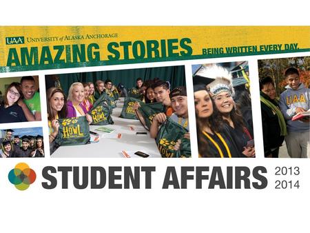 STUDENT - CENTERED Student Affairs serves as “home base” or the “dugout” for students by giving students a sense of stability, community and identity.