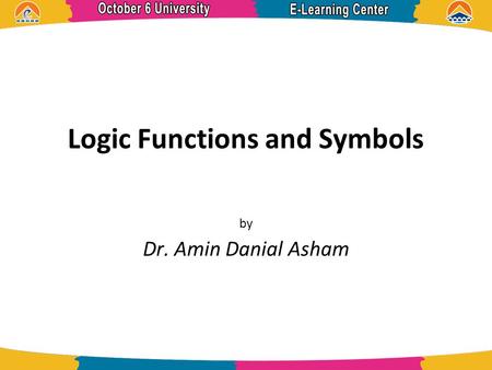 Logic Functions and Symbols