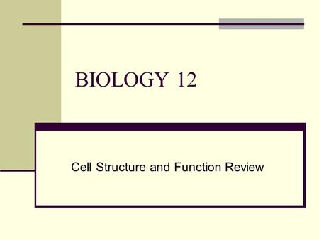 BIOLOGY 12 Cell Structure and Function Review. Section 7-2 Figure 7-5 Plant and Animal Cells Go to Section: Animal Cell Nucleus Nucleolus Cell Membrane.