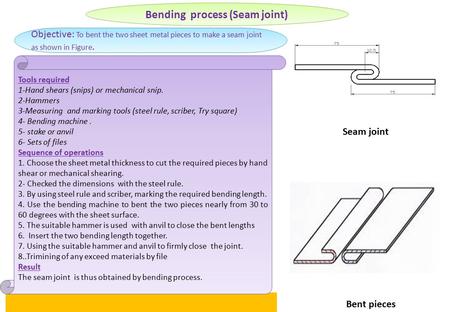 Bending process (Seam joint)