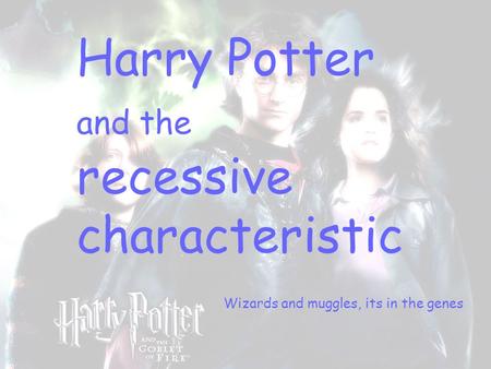 Harry Potter and the recessive characteristic