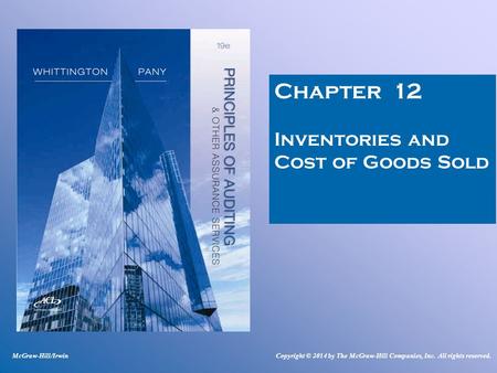 Chapter 12 Inventories and Cost of Goods Sold McGraw-Hill/Irwin