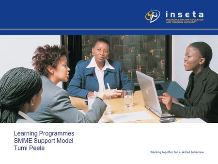 Learning Programmes SMME Support Model Tumi Peele.