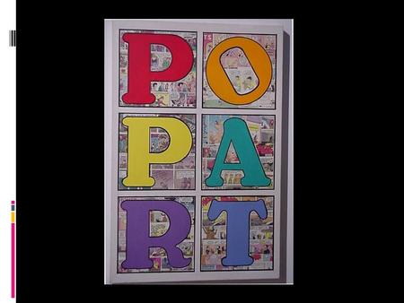 Pop art is a visual art movement that emerged in the mid 1950s in Britain and in the late 1950s in the United States. Pop art is an art movement of the.
