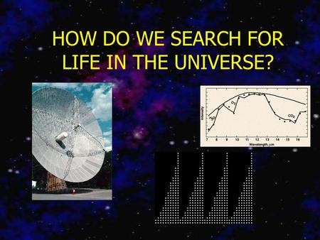HOW DO WE SEARCH FOR LIFE IN THE UNIVERSE?. Necessary Assumptions All civilizations follow a certain set of broad universal pathways. There are civilizations.