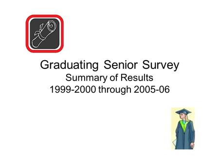 Graduating Senior Survey Summary of Results 1999-2000 through 2005-06.