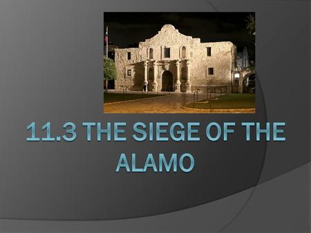 The Mexican Army Advances  Seeking revenge against the rebellious Texans, Santa Anna decided that he would personally lead the attack.  In Feb. 1836.