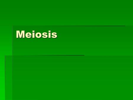 Meiosis.  Meiosis is a special type of cell division that occurs only in reproductive organs. Meiosis makes reproductive cells called gametes (egg or.