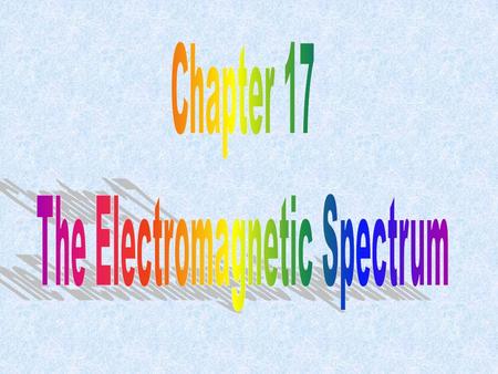 Section 2: Waves of the Electromagnetic Spectrum Objectives: list and compare different types of electromagnetic waves describe how the electromagnetic.
