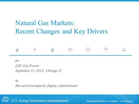 Www.eia.gov U.S. Energy Information Administration Independent Statistics & Analysis Natural Gas Markets: Recent Changes and Key Drivers for LDC Gas Forum.