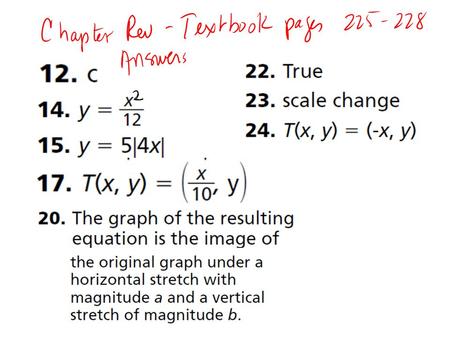 Chapter 3: Transformations of Graphs and Data Lesson 7: Compositions of Functions Mrs. Parziale.