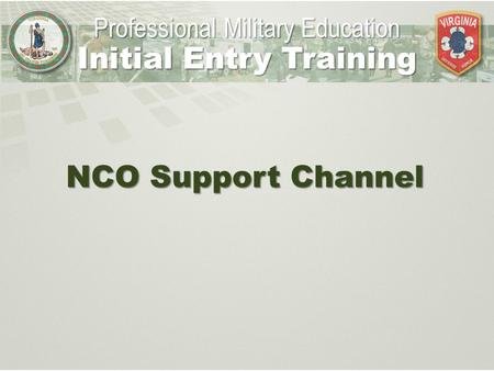 Initial Entry Training
