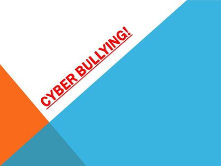 CYBER BULLYING!. WHAT IS CYBER BULLYING? Cyber bullying affects many adolescents and teens on a daily basis. Cyber bullying involves using technology,