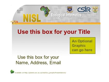 Available at  Use this box for your Title Use this box for your Name, Address,  An Optional.