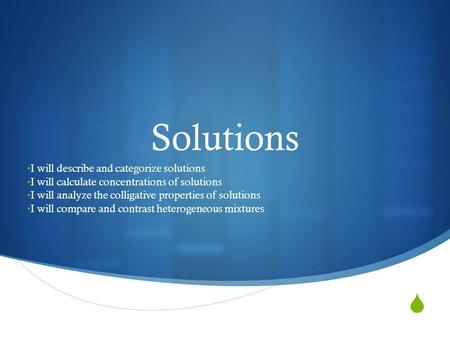 Solutions I will describe and categorize solutions