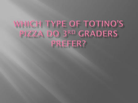 The reason we are doing this project is because we like pizza and we want to know which pizza is the best. Hypothesis One person thinks that the Canadian.