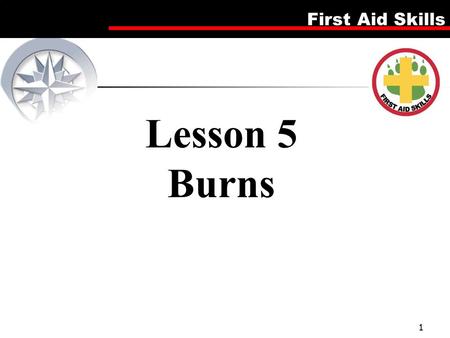 Lesson 5 Burns Firsd Aid Skills.