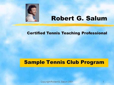 Sample Tennis Club Program