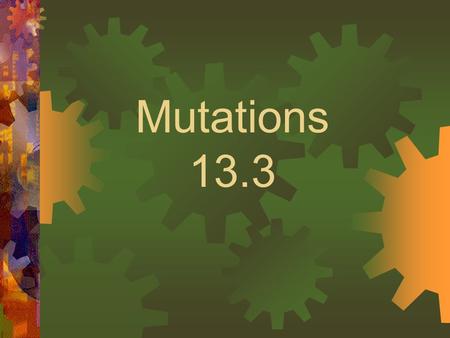 Mutations 13.3.