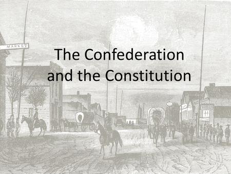 The Confederation and the Constitution. Landmarks in Land Laws The Land Ordinance of 1785 answered the question, “How will the new lands in the Ohio Valley.