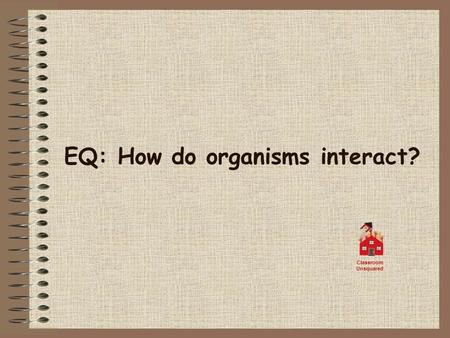 EQ: How do organisms interact? Classroom Unsquared.